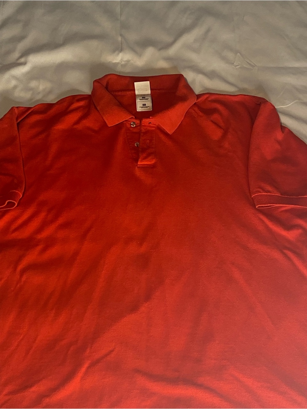Mens Shirt by Fruit of The Loom Red Size 2X 100% Cotton Short Sleeve